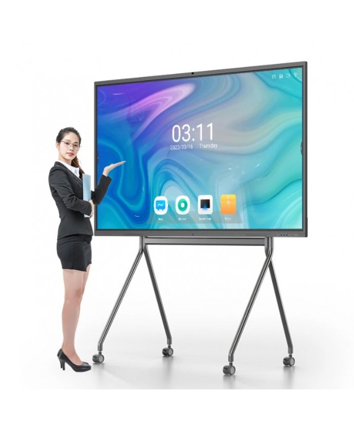 DigiCast 75-Inch 4K Interactive Flat Panel | Smart Touch Display for Education & Office | Android 14 | WiFi | 8GB Ram | 128GB